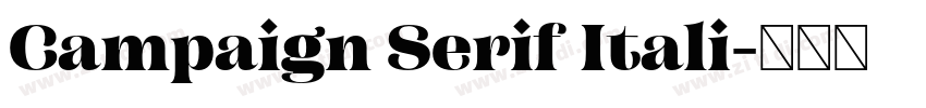 Campaign Serif Itali字体转换